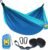SZHLUX Camping Hammock Double & Single Portable Hammocks with 2 Tree Straps and Attached Carry Bag,Great for Outdoor,Indoor,Beach,Camping