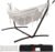Lazy Daze Hammocks 9FT Double Hammock with Sturdy Steel Stand and Durable Fabric, Camping Lace Hammocks Include Portable Carrying Case, 450 LBS Capacity