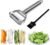 Sunkuka Julienne Peeler Stainless Steel Cutter Slicer with Cleaning Brush Pro for Carrot Potato Melon Gadget Vegetable Fruit
