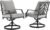 Crosley Furniture Otto 2-Piece Swivel Outdoor Chair Set, Dining Patio Chairs for Deck, Backyard, Matte Black with Gray Cushions
