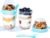 Felli On the Go Yogurt Parfait Snack Cup 12 oz Reusable Leak Proof + Travel Spoon, Topping Holder for Fruit Cereal Milk, To Go Lunch Healthy Portion Control Overnight Oats Container Clear (2, Blue)