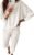 PRETTYGARDEN Women’s Fall 2 Piece Outfits Fashion Sweatsuit Long Sleeve Pullover Pants Ribbed Spring Matching Lounge Set