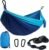 Camping Hammocks, Double & Single Hammock with Tree Straps,Portable Lightweight Parachute Nylon Camping Gear for Outside Hiking Beach Backpack Survival Travel- Up to 400lbs