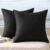 MIULEE Pack of 2 Decorative Outdoor Waterproof Pillow Covers Square Garden Cushion Sham Throw Pillowcase Shell for Spring Patio Tent Couch 18×18 Inch Black