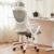Sweetcrispy Office Computer Desk Chair, Ergonomic High-Back Mesh Rolling Work Chairs with Wheels and Adjustable Headrests, Comfortable Lumbar Support, Comfy Armrest for Home, Bedroom, Study, Grey