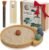 Japanese Zen Garden Kit for Desk – Premium Sand Garden – Mini Zen Décor Office Desktop Accessories – Bamboo Crafted Meditation Therapy Tray – Gift Set – 4 Stamp Spheres Natural Rake Custom Holder