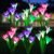 WdtPro Solar Lights Outdoor Garden Decorative Flowers 6 Pack, Waterproof Solar Garden Lights with 24 Lily Flowers, Multi Color Changing LED Solar Powered Landscape Lights for Yard Patio