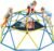 Hapfan 10ft Climbing Dome with Canopy, Jungle Gym for Kids Backyard with Heavy Duty Monkey Bars Made of Anti-Rust Steel