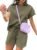 Dokotoo Women’s 2 Piece Outfits Sweatsuit Casual Short Sleeve Pullover Tops and Drawstring Shorts Pants Lounge Sets