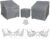 Patio Furniture Covers,Outdoor Furniture Cover Waterproof,Patio Furniture Set Covers for 3 Piece Outdoor Bistro,Patio Sofa Covers Set for 2 Chairs and Coffee Table,Grey