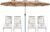 SUPERJARE 13FT Outdoor Umbrella for Patio, Double sided Pool Umbrellas with Fade Resistant Canopy, Large Table Umbrella for Deck, Market, Backyard – Beige
