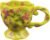 Coffee Mugs Ceramic Mug Handmade Flower Mug Novelty Coffee Mugs Creative Mugs Design Printed Flowers Cup for Office & Home Birthday Gifts for Women 14 OZ(410 ML) (Yellow)