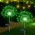 Solar Garden Lights Outdoor Waterproof, 2 Pack 120 LED Solar Firework Lights Decorative Garden Décor Outside for Flowerbed Pathway Party Christmas Decoration, Green