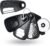 Kitchen Gadgets Set 5 Pieces, Space Saving Cooking Tools Kitchen Accessories – Fruit/Vegetable Peeler, Cheese/Chocolate Grater, Bottle Opener, Pizza Cutter, Garlic/Ginger Grinder Gift Set (Black)