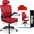Oline ErgoAir Ergonomic Office Chair – Adjustable Lumbar Support, Flip-Up Armrests, Mesh Computer Desk Chair, Swivel Rolling Executive Gaming Chair for Home & Office (Red)
