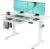 Claiks Standing Desk with Drawers, 48×24 Inch Electric Stand Up Desk, White Adjustable Height Sit Stand Computer Workstation, White