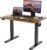 Electric Standing Desk Adjustable Height, 40×24 Inches Sit Stand up Desktop for Home Office, Ergonomic Rising Computer Table with Memory Preset, Rustic Brown