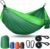 Camping Hammock Lightweight, Portable Hammocks Parachute Hammock with Two Tree Straps, Single or Double Travel Swing Nylon Camp Hammocks, Outdoor Essentials for Beach Backpacking Hiking, Orange