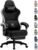 GTPLAYER Gaming Chair, Computer Office Chair with Pocket Spring Cushion, Linkage Armrests and Footrest, High Back Ergonomic Computer Chair with Lumbar Support Task Chair with Footrest(Black)
