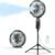 Misting Fan Portable, 20000mAh 12-Inch Outdoor Misting Fan for Patios Outside, 2 In 1 Pedestal & Tabletop Oscillating Fans with Misting Kit, Rechargeable Cooling Fans with Remote/Mist/7 Gear/Timer