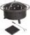 Fire Pit – 32-Inch Outdoor Wood Burning Firepit with Screen, Poker, and Cover – Outdoor Fire Pits for Backyard, Deck, or Patio by Pure Garden (Black)