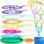 JOYIN Big Bubble Wands Set Bulk for Kids Summer Outdoor Activity Party Favors, 18 Pcs Giant Bubble Maker with Tray, 12″ Large, 6 Pcs Solution Suitable for All Age People