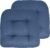 Sweet Home Collection Patio Cushions Outdoor Chair Pads Premium Comfortable Thick Fiber Fill Tufted 19″ x 19″ Seat Cover, 2 Count (Pack of 1), Blue