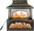 Red Mountain Valley 37″ Fire Pits with Wood Storage for Outside, Large Wood Burning Outdoor Fireplace with Chimney, Mesh Spark Screen & Fire Poker, Idea for Backyard, Patio, Party, Camping, Picnic