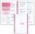 Weekly Planner Spiral Bound Notebook A5 – Undated Planner – To Do List Notebook – Habit Tracker – 52 Weeks – Daily Planner Undated for Home Work Office Business – Goal Planner – Cute Planner (Pink)