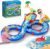 VATOS 2-Tier Outdoor Kids Water Table, 61PCS DIY Toddlers Water Table Toys Playset, Pool Waterway Toy with Pump, Summer Outside Activity Funs for Toddler Boys Girls Ages 4-8 3-5