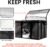 3XL Insulated Cooler Bag and Food Warmer for Delivery & Grocery Shopping with Zippered Top, Black (1 Pack)
