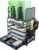 Simple Trending 5 Tier Mesh Desk File Organizer, Paper Letter Tray File Holder with Sliding Drawer Organizer for Office Home, Black