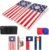 GoSports 4 x 2 ft Flag Series Wood Cornhole Sets – American Flag or State Flags – Includes 2 Regulation Size Boards, 8 Bean Bags, Carrying Case and Rules