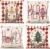 ONFAON Merry Christmas Joy Xmas Trees Red Throw Pillow Covers, 18 x 18 Inch Christmas Winter Holiday Cushion Case Decoration for Sofa Couch Set of 4