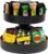 Mind Reader 2-Tier Snack Carousel, Countertop Organizer, Snack Tray, Breakroom, Kitchen, 14.25″L x 14.25″W x 14″H, Black