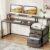 Tribesigns 63 Inch Computer Desk with File Drawer Cabinet, Ergonomic Office Desk with Monitor Stand, Industrial Computer Table with Printer Space, Wood PC Table Workstation Desk for Home Office