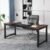 Tribesigns 70.8”Executive Desk, Large Office Computer Desk with Thicken Frame, Modern Simple Workstation Business Furniture for Home Office, Rustic Brown/Black