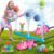 4-in-1 Water Sprinkler Baseball & Water Ball Toy, Crocodile 360° Roating Spray Toys with 3 Jets 4 Baseballs 6 Reusable Water Balls, Summer Outdoor Backyard Game for Kids Boys Girls Ages 3-8