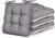 Love’s cabin Memory Foam Chair Cushions Set of 4, Outdoor/Indoor Chair Pads for Dining Chairs 4 Pack, Seat Cushions for Kitchen, Dining Room, Office, Patio Chairs, 15.5″x15.5″x3.5″ Grey