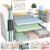 gianotter Paper Organizer with File Holder for Desk, 4 Tier Letter Tray Office Desk Organizers and Accessories – Workspace Drawer 2 Pen Supplies (Grey), Gray, 4T-2