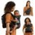 Infantino Flip 4-in-1 Convertible Baby Carrier & Crossbody Diaper Bag – Grow-with-Me Carrier with Attachable Crossbody Diaper Bag, Black and Gold, 2-Piece Set