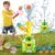 2-in-1 Frog Water Sprinkler Toys, Catch The Ball Water Toys, Spinning Spray Water Play Game with 8 Wiggle Tubes, Water Splashing Toy for Kids Outdoor, Summer Backyard Lawn Fun for Boys Girls