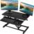 TechOrbits Standing Desk Converter – 32 Inch Adjustable Sit to Stand Up Desk Workstation, Particle Board, Dual Monitor Desk Riser with Keyboard Tray, Desktop Riser for Home Office Laptop, Black 32″