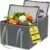 Creative Green Life XL Insulated Reusable Grocery Bags (2-Pack) – Premium Quality Cooler Bags with Hard Bottom Insert, Stands Upright, Washable
