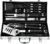 ROMANTICIST 20pc Heavy Duty BBQ Grill Tool Set in Case – The Very Best Grill Gift for Father’s Day and Christmas – Professional BBQ Accessories Set for Outdoor Cooking Camping Grilling Smoking, Black