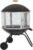 Fire Sense 01471 Fire Pit Bessemer Rolling Patio Fireplace Wooden Bonfire Porcelain Enamel Wood Burning with Wheels & Handle Grip for Outdoor Entertaining – Black & Silver – 28″