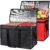 Bodaon 2-Pack Insulated Food Delivery Bag, XXX-Large Meal Grocery Tote Insulation Bag for Hot and cold Food, Commercial, Large Capacity Reusable Warming Bag, Black + Red