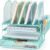 Desk Organizers and Accessories with Drawer, File Organizer with 5 Vertical File Holders and Pen Holders, Office Desk Accessories Workspace Desktop Organizers for Office Supplies (blue)