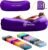 Nevlers Inflatable Lounger | 210T Polyester Inflatable Chair | No-Pump Blow Up Couch | Camping Couch Air Sofa Bed w/ 450 lbs. Cap., Pockets & Matching Bag | Use as Inflatable Couch for Adults & Kids
