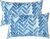 LVTXIII Set of 2 Patio Lumbar Pillows, 12”x20” Fade Resistant Outdoor Lumbar Pillow with Inners, Fluffy Decorative Garden Lumbar Cushions for Home Patio Coach Sofa Use, Blue Brick